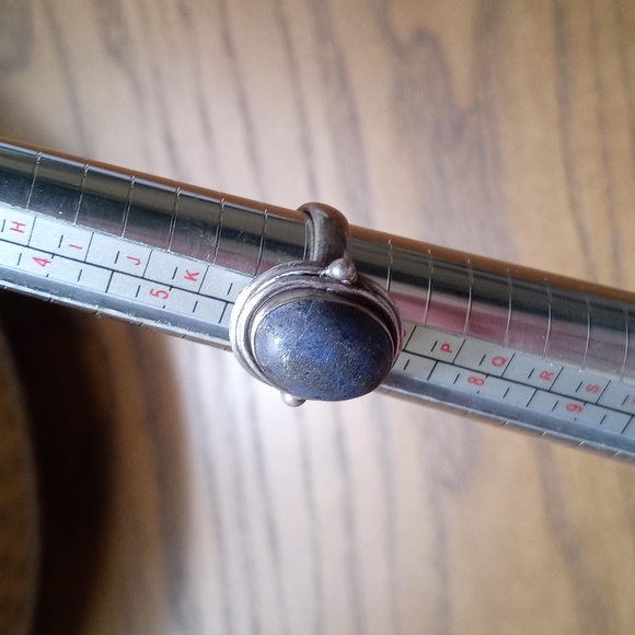 Vintage 925 Sterling Silver Ring W Blue Lapis Lazuli Gemstone 6 - Picture 7 of 16